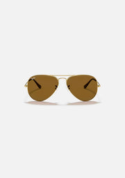 Ray-Ban Originals Classic Aviator Original RAY BAN Brown Sunglass RB3025 UV Protection Eyewear Shades (Gold and Brown)