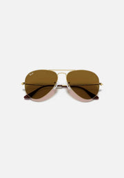 Ray-Ban Originals Classic Aviator Original RAY BAN Brown Sunglass RB3025 UV Protection Eyewear Shades (Gold and Brown)