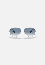 Ray-Ban Originals Classic Aviator Gradient Blue Sunglass RB3025 UV Protection Eyewear Shades (Silver and Blue)