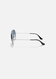 Ray-Ban Originals Classic Aviator Gradient Blue Sunglass RB3025 UV Protection Eyewear Shades (Silver and Blue)