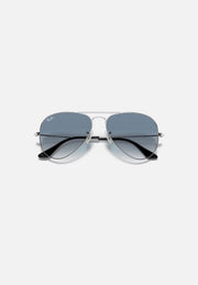 Ray-Ban Originals Classic Aviator Gradient Blue Sunglass RB3025 UV Protection Eyewear Shades (Silver and Blue)