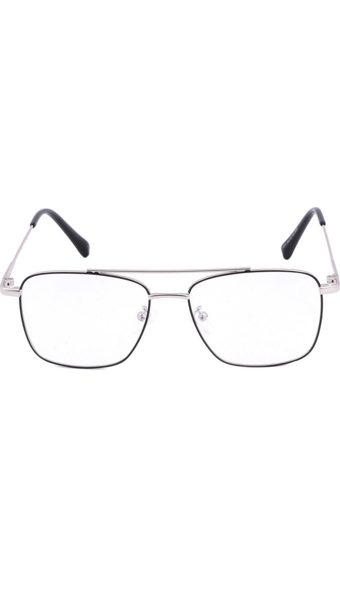 Premium Looking Metal Square Frame (Black & Silver)