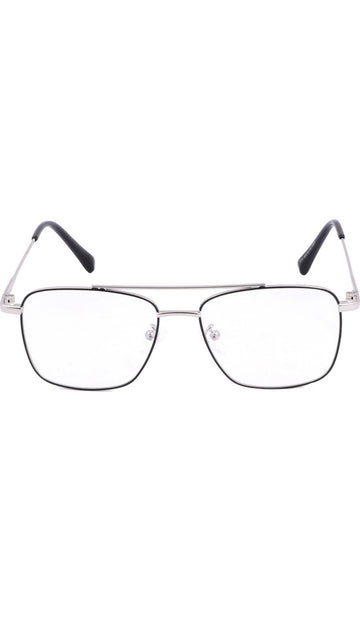 Premium Looking Metal Square Frame (Black & Silver)