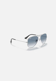 Ray-Ban Originals Classic Aviator Gradient Blue Sunglass RB3025 UV Protection Eyewear Shades (Silver and Blue)
