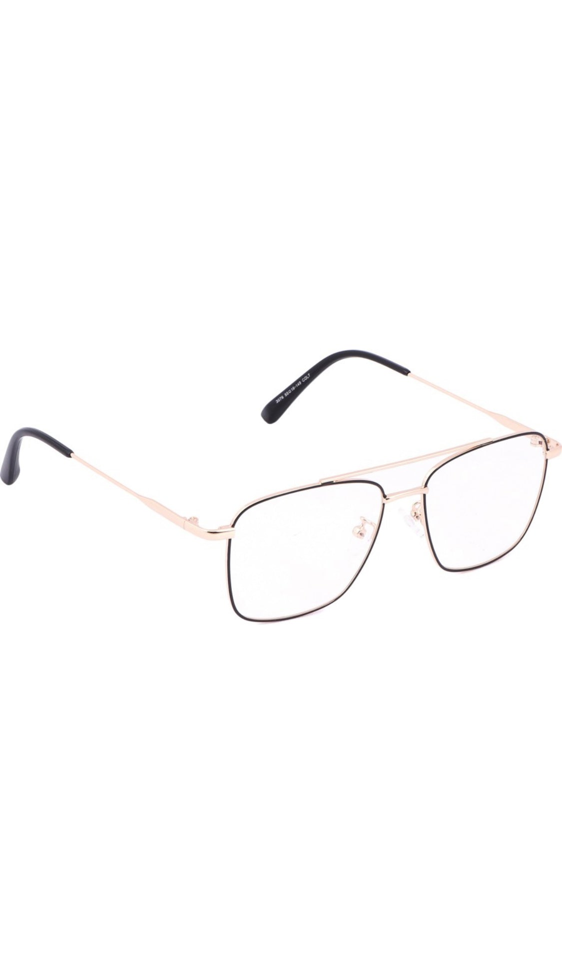Premium Looking Metal Square Frame (Black & Gold)