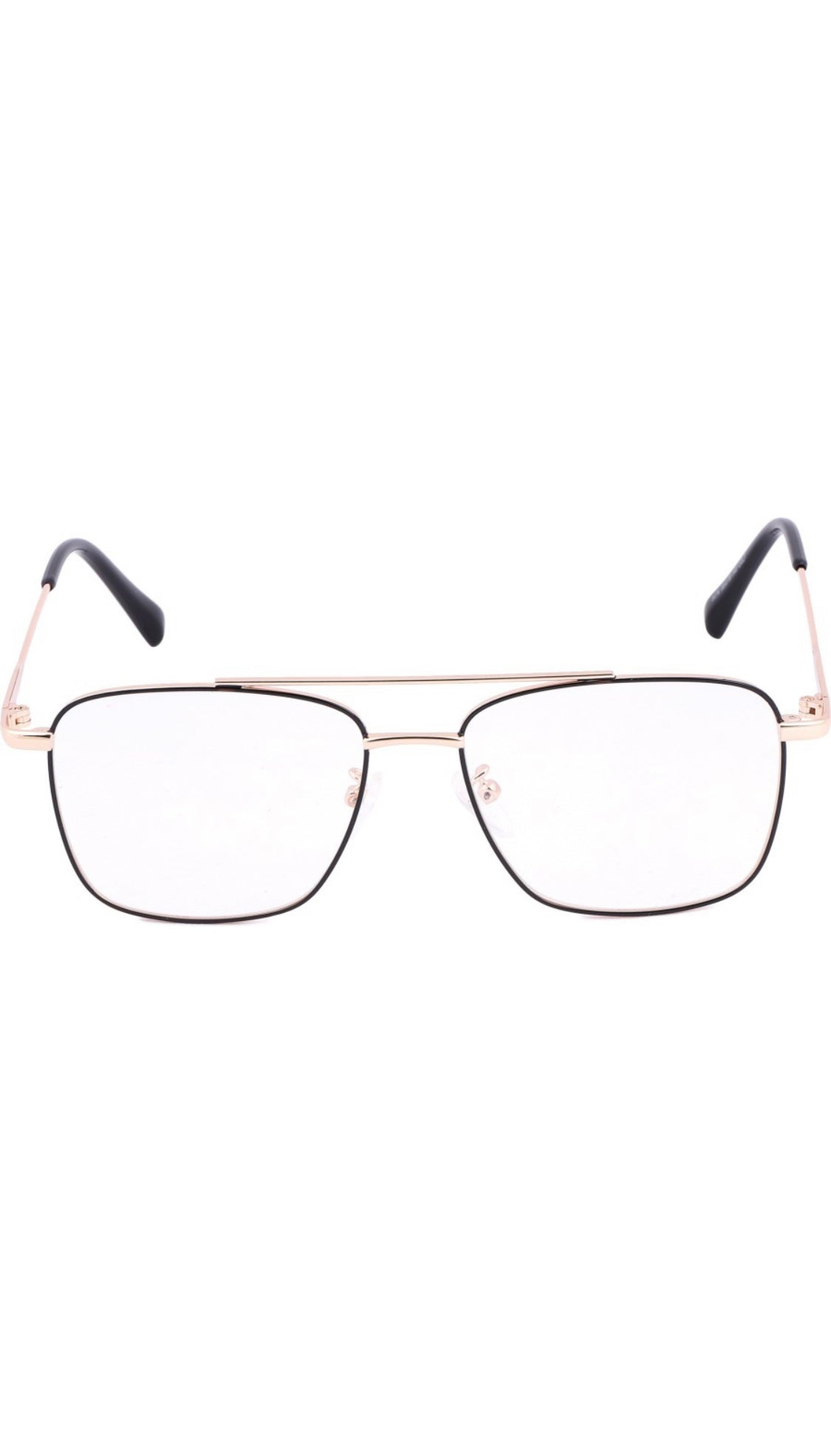Premium Looking Metal Square Frame (Black & Gold)