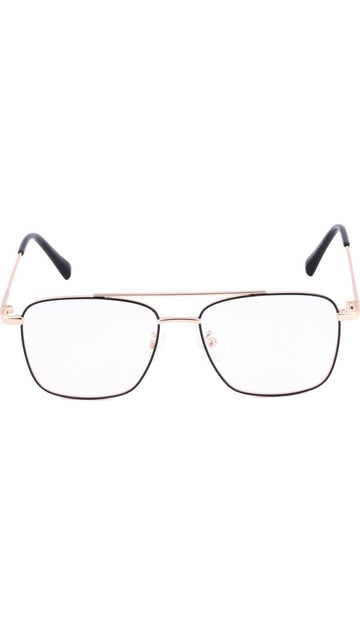 Premium Looking Metal Square Frame (Black & Gold)