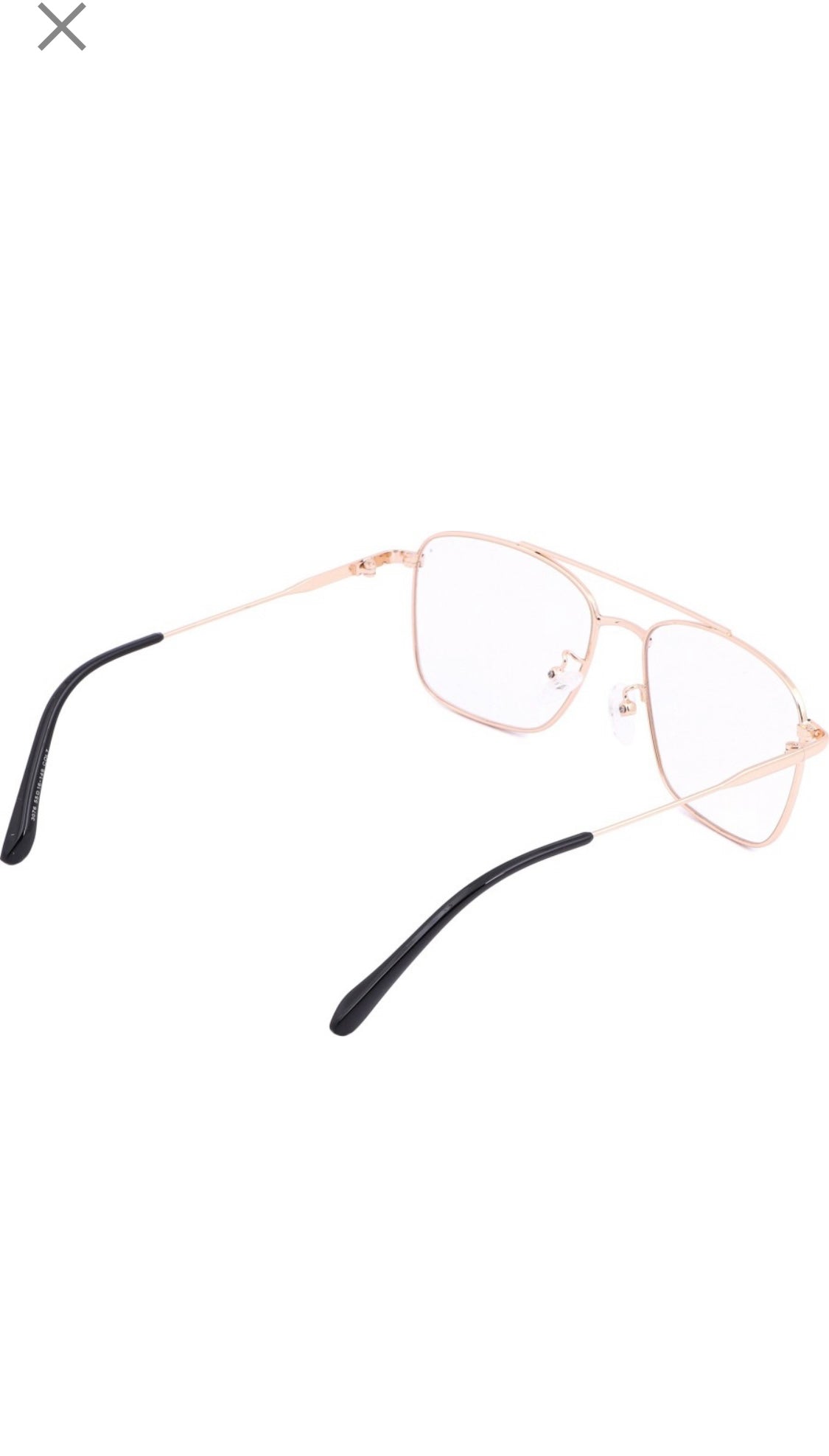 Premium Looking Metal Square Frame (Black & Gold)