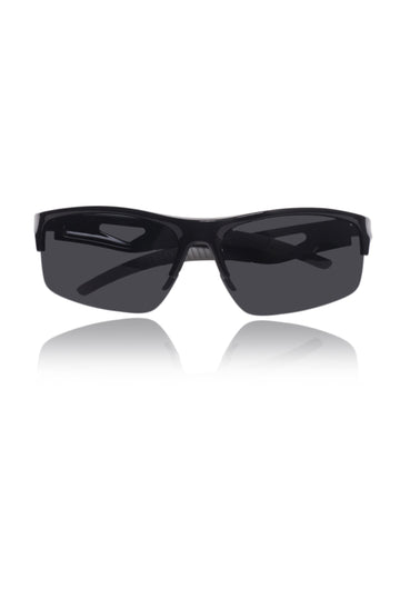 Sports Series Wrap Around Sunglasses for Men & Women | Lightweight Non-Polarized Eyewear | UV400 Protection | Performance Outdoor Shades (Black)