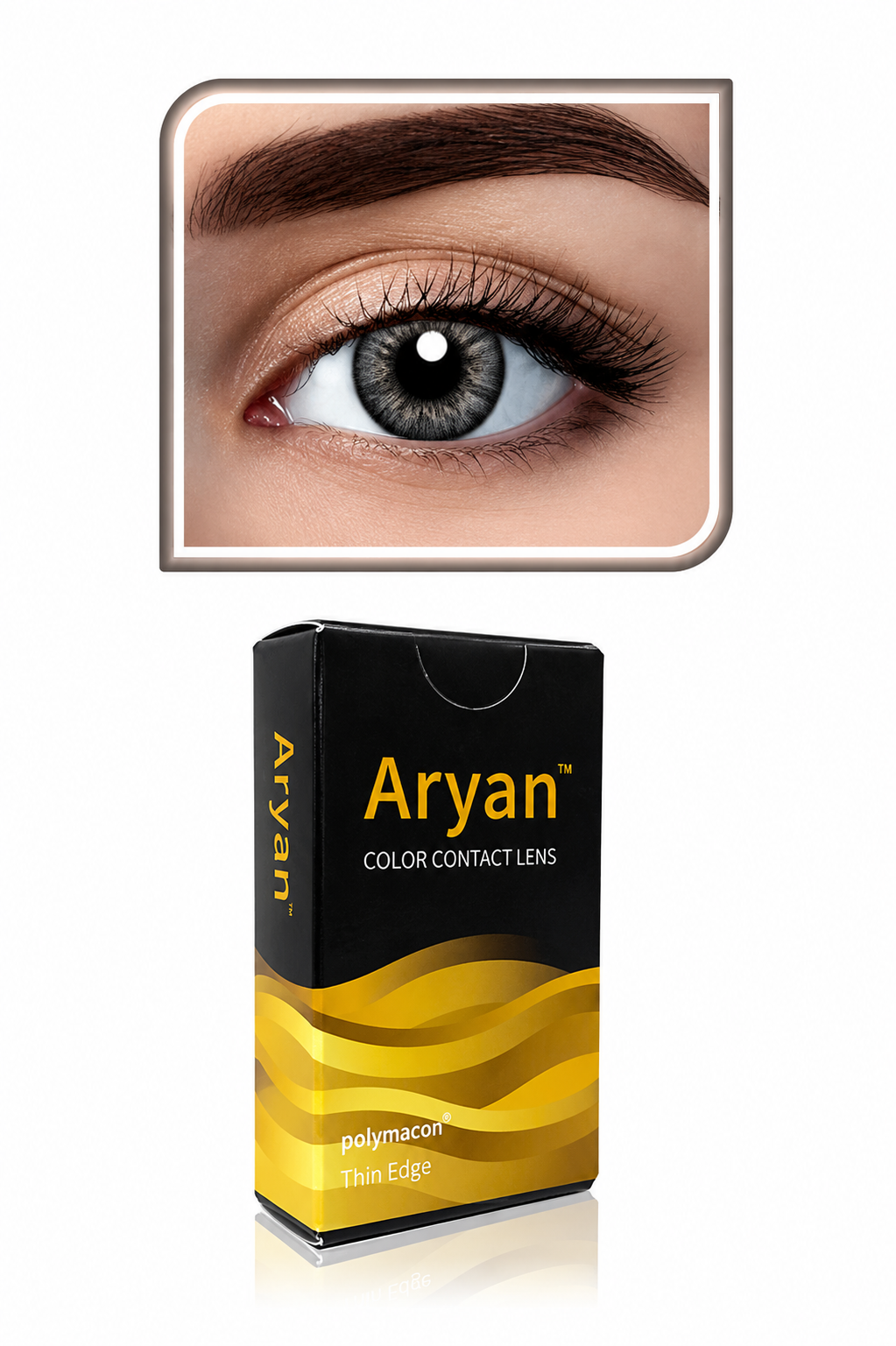 Aryan Color Contact Lenses 3 Months Disposable – Satin Gray | Quarterly Colored Contact Lenses