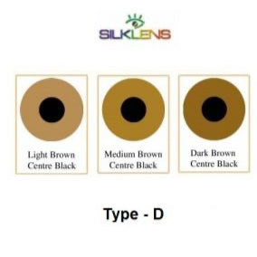 Silklens Prosthetic D-Type Center Pupil Black Contact Lens (1 Lens)