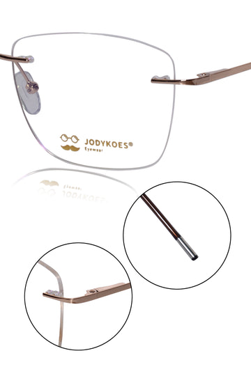 Square Signature Rimless Frame (Silver)