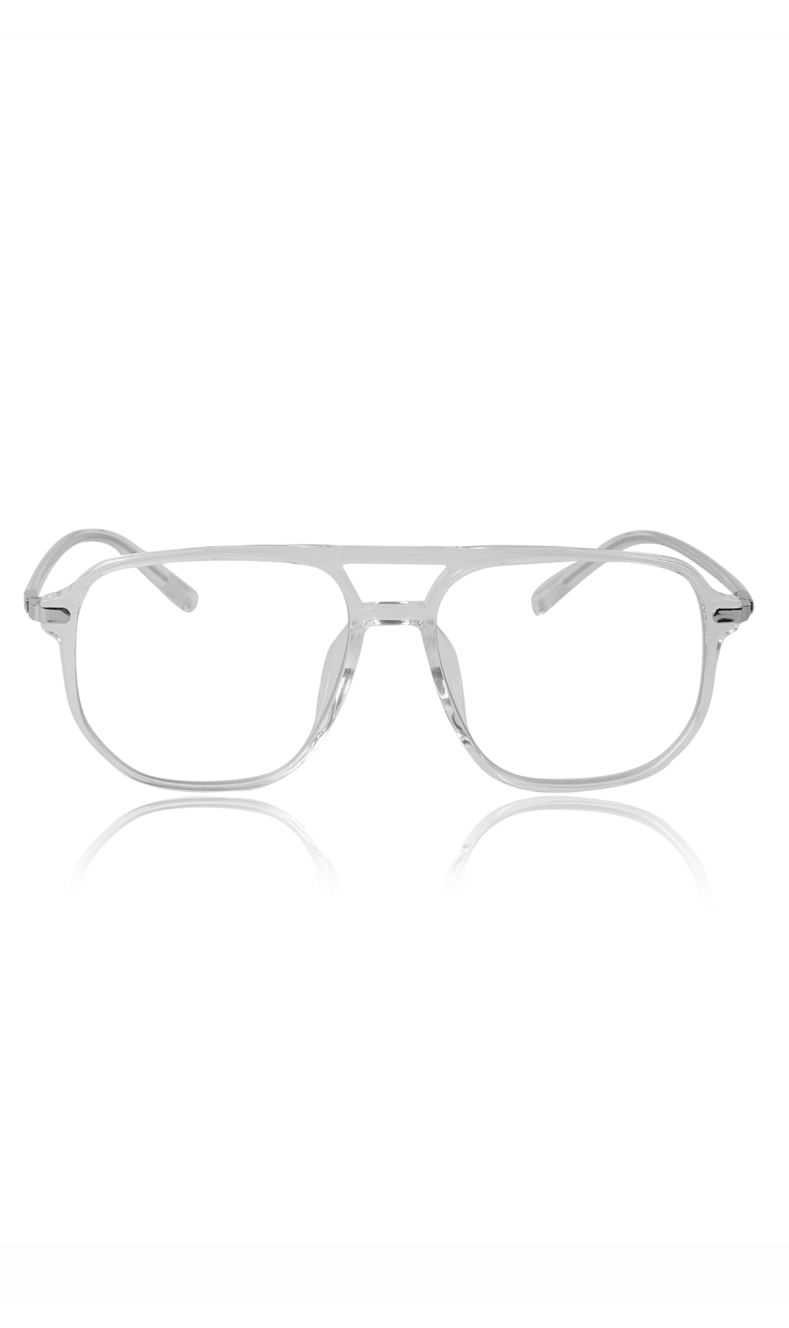 Premium Oversized Eyeglass Frames: Stylish Anti-Glare and Blue Light Blocking Glasses for Enhanced Computer and Mobile Phone Protection, Unisex Design (Transparent)