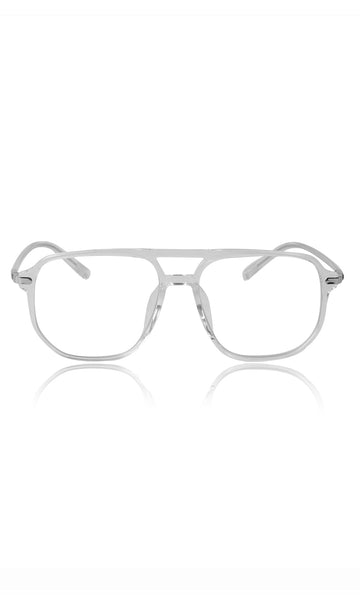 Premium Oversized Eyeglass Frames: Stylish Anti-Glare and Blue Light Blocking Glasses for Enhanced Computer and Mobile Phone Protection, Unisex Design (Transparent)