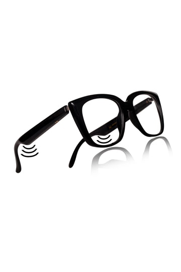 Jodykoes Cat Eye Smart Glasses with Speaker and Voice Assistant