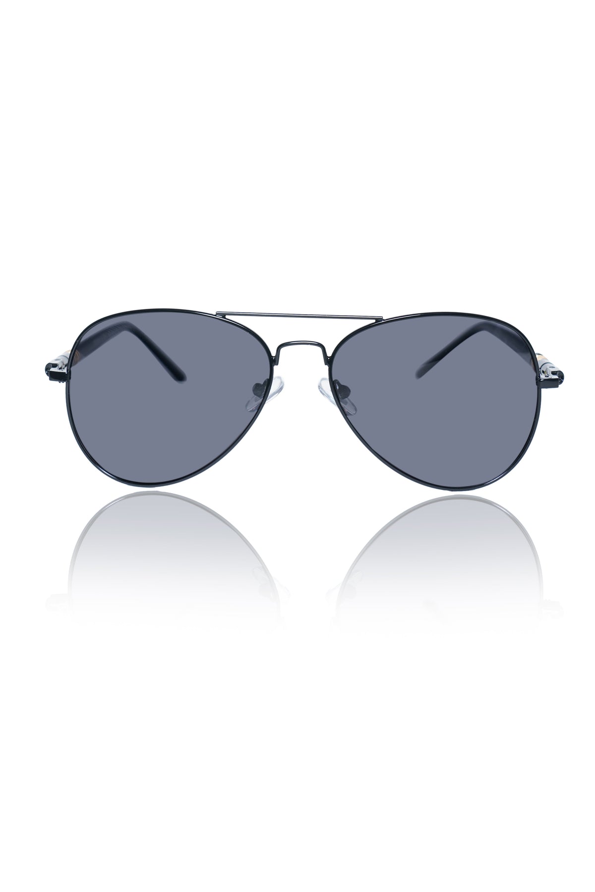 Series Obsession : Premium Polarized Aviator Sunglass with Designer Arms For UV Protection, Sun Shade Glares Fashion Accessories (Black)