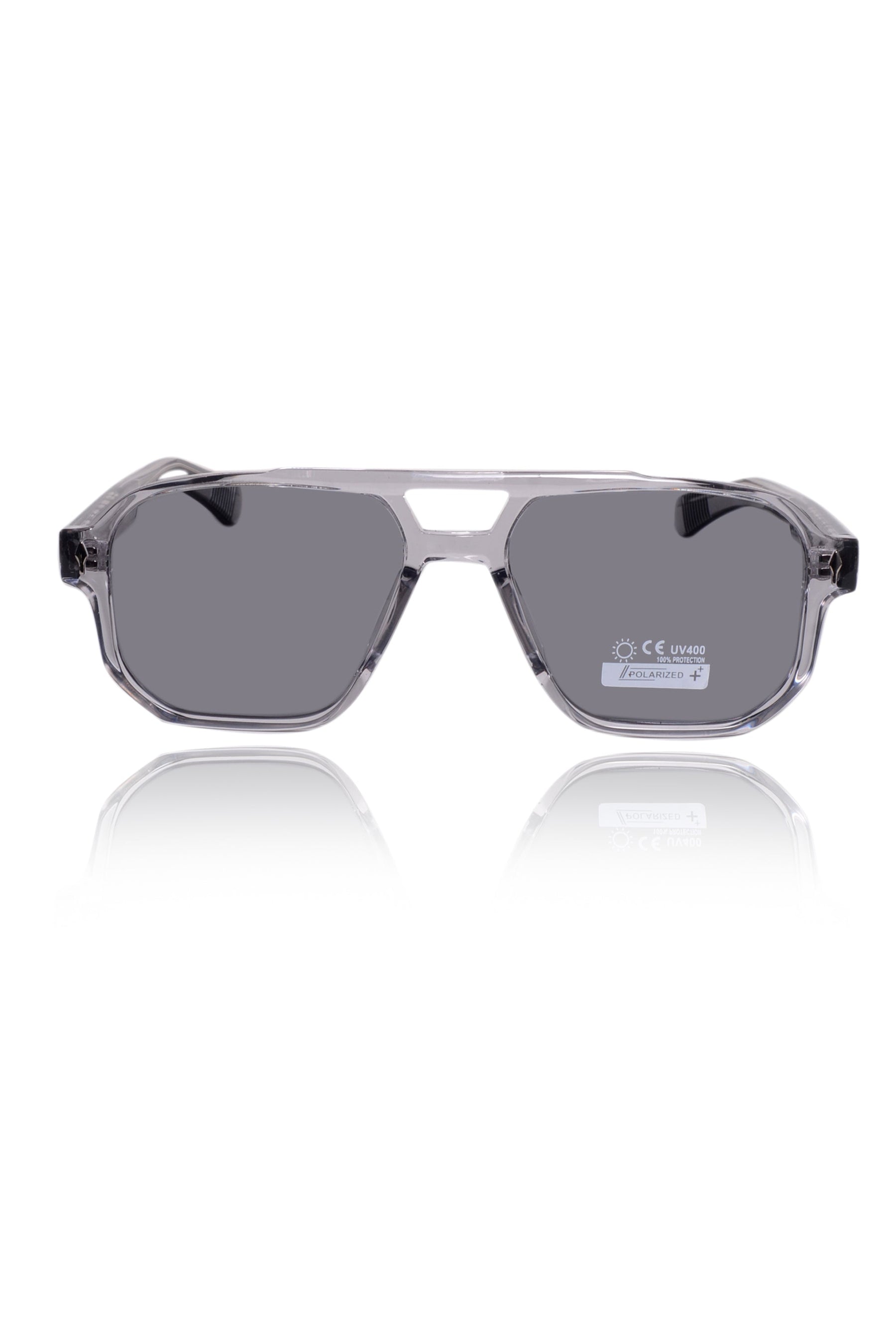 Legacy Aviator Sunglasses – UV400 Polarized (Crystal Gray)