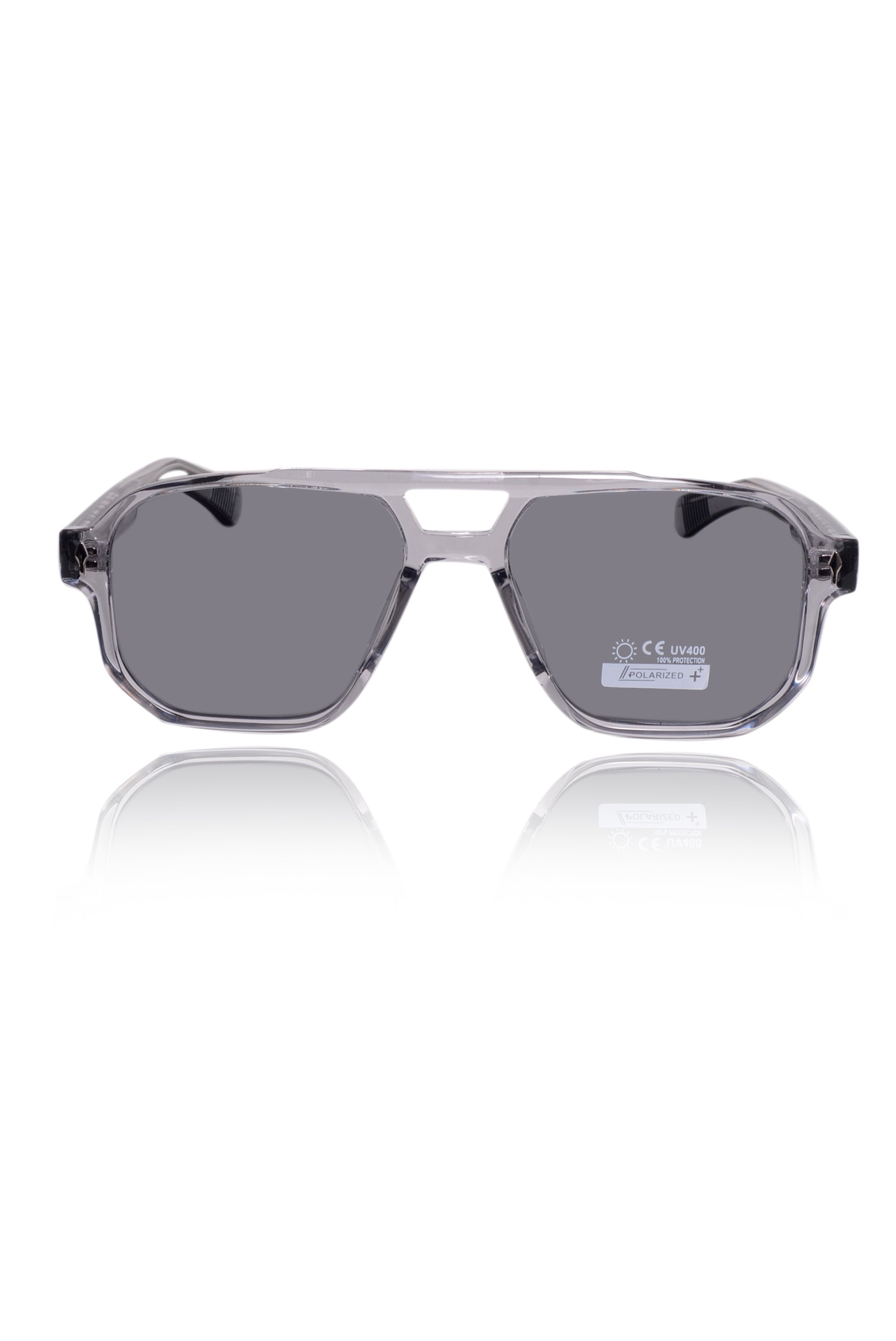 Legacy Aviator Sunglasses – UV400 Polarized (Crystal Gray)