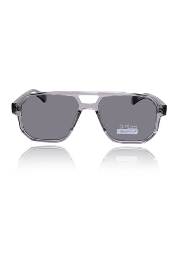 Legacy Aviator Sunglasses – UV400 Polarized (Crystal Gray)