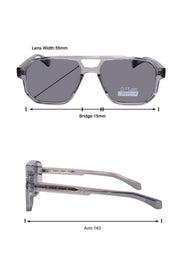 Legacy Aviator Sunglasses – UV400 Polarized (Crystal Gray)