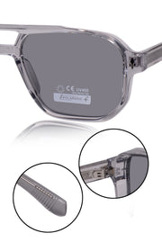 Legacy Aviator Sunglasses – UV400 Polarized (Crystal Gray)