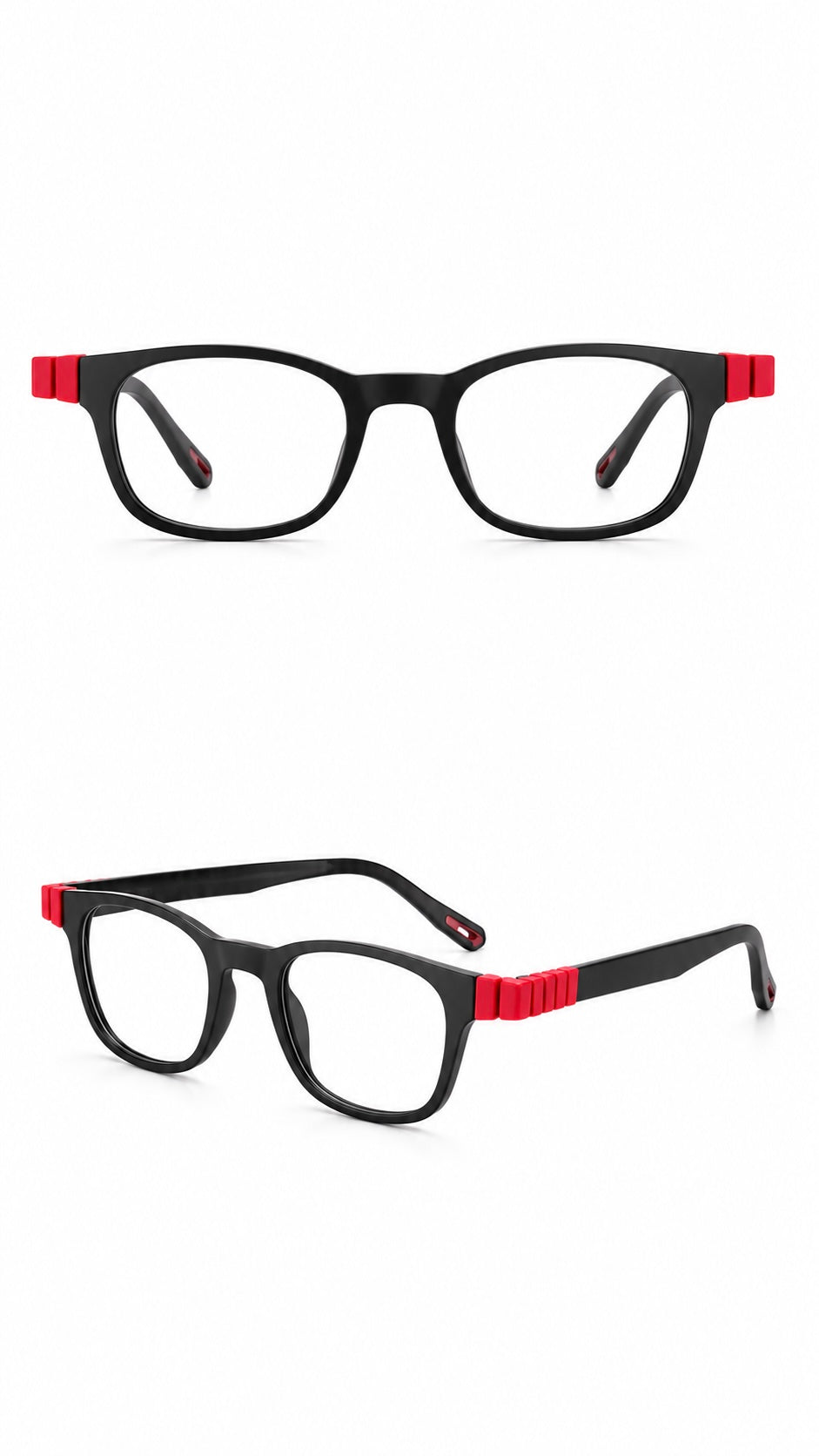 Baby Flex Kids Black & Red Glasses Frame