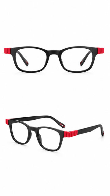 Baby Flex Kids Black & Red Glasses Frame