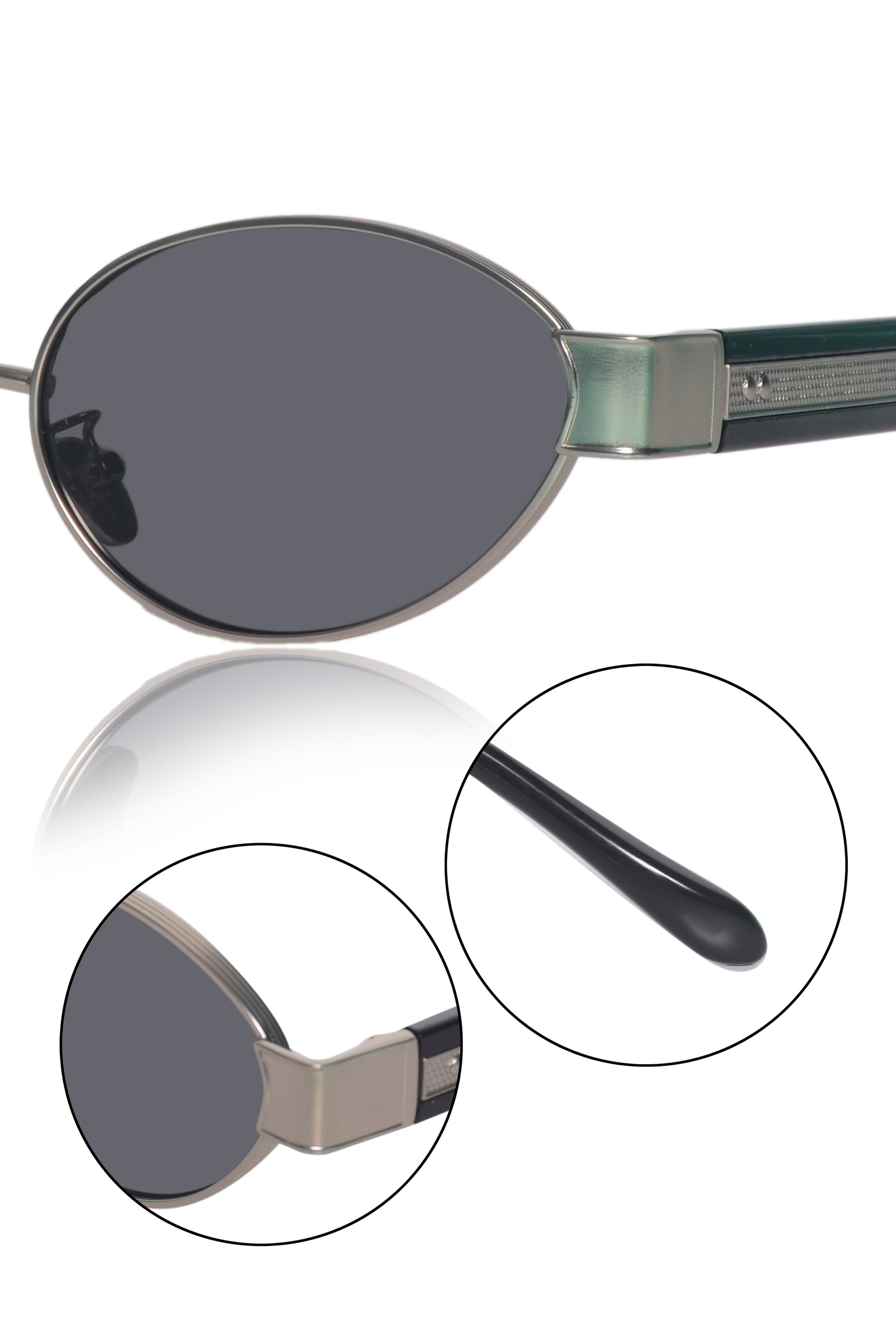 Legacy Metal Oval Sunglasses – UV400 Polarized (Silver)