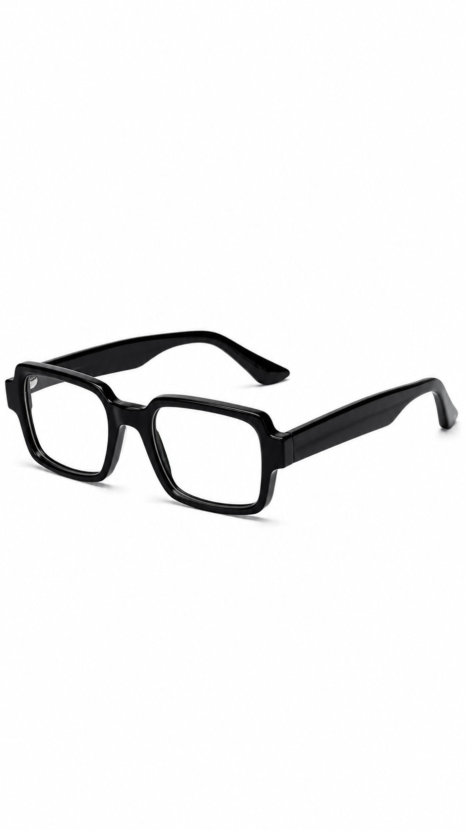 Black Rectangle Stylish Glasses Frame