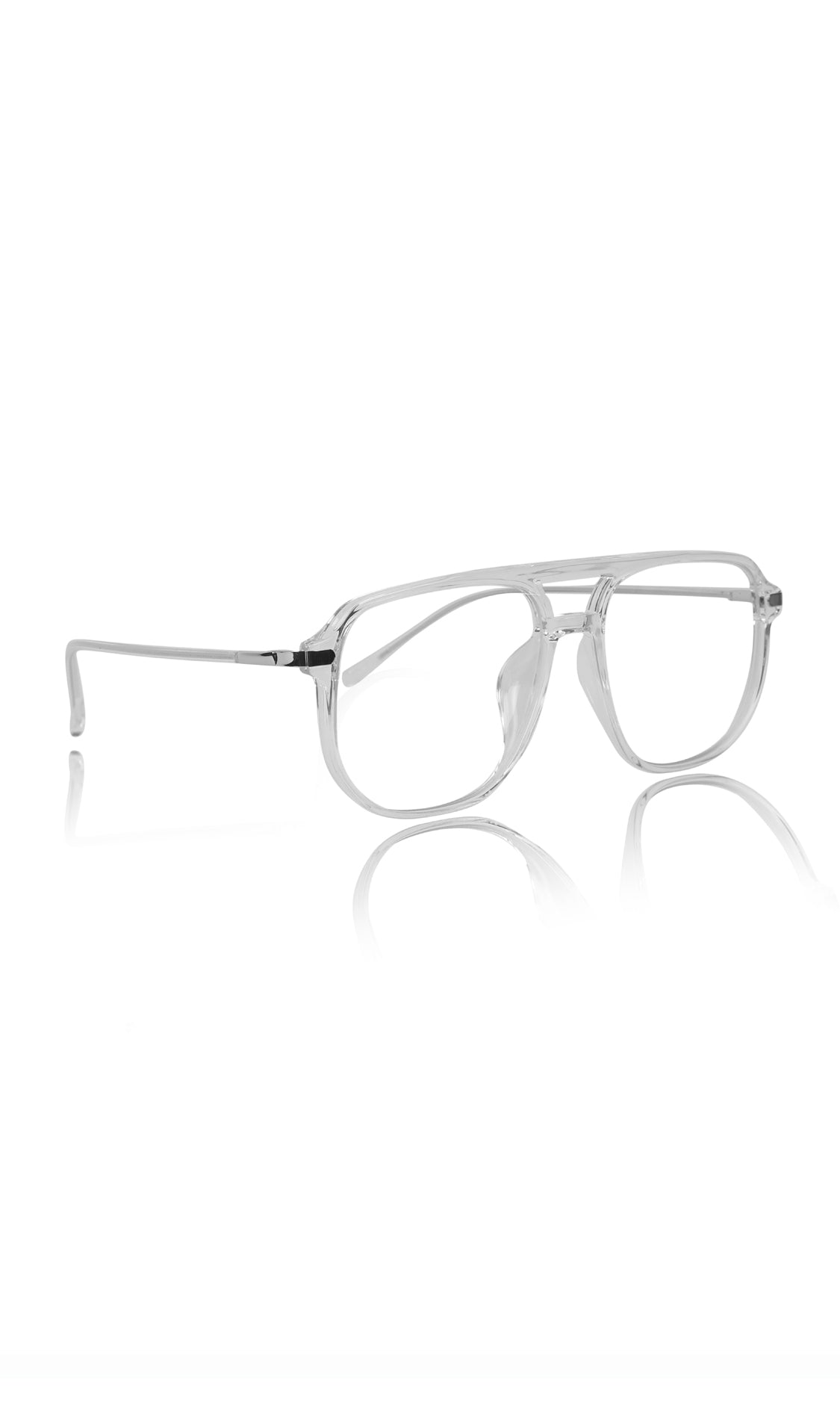 Premium Oversized Eyeglass Frames: Stylish Anti-Glare and Blue Light Blocking Glasses for Enhanced Computer and Mobile Phone Protection, Unisex Design (Transparent)