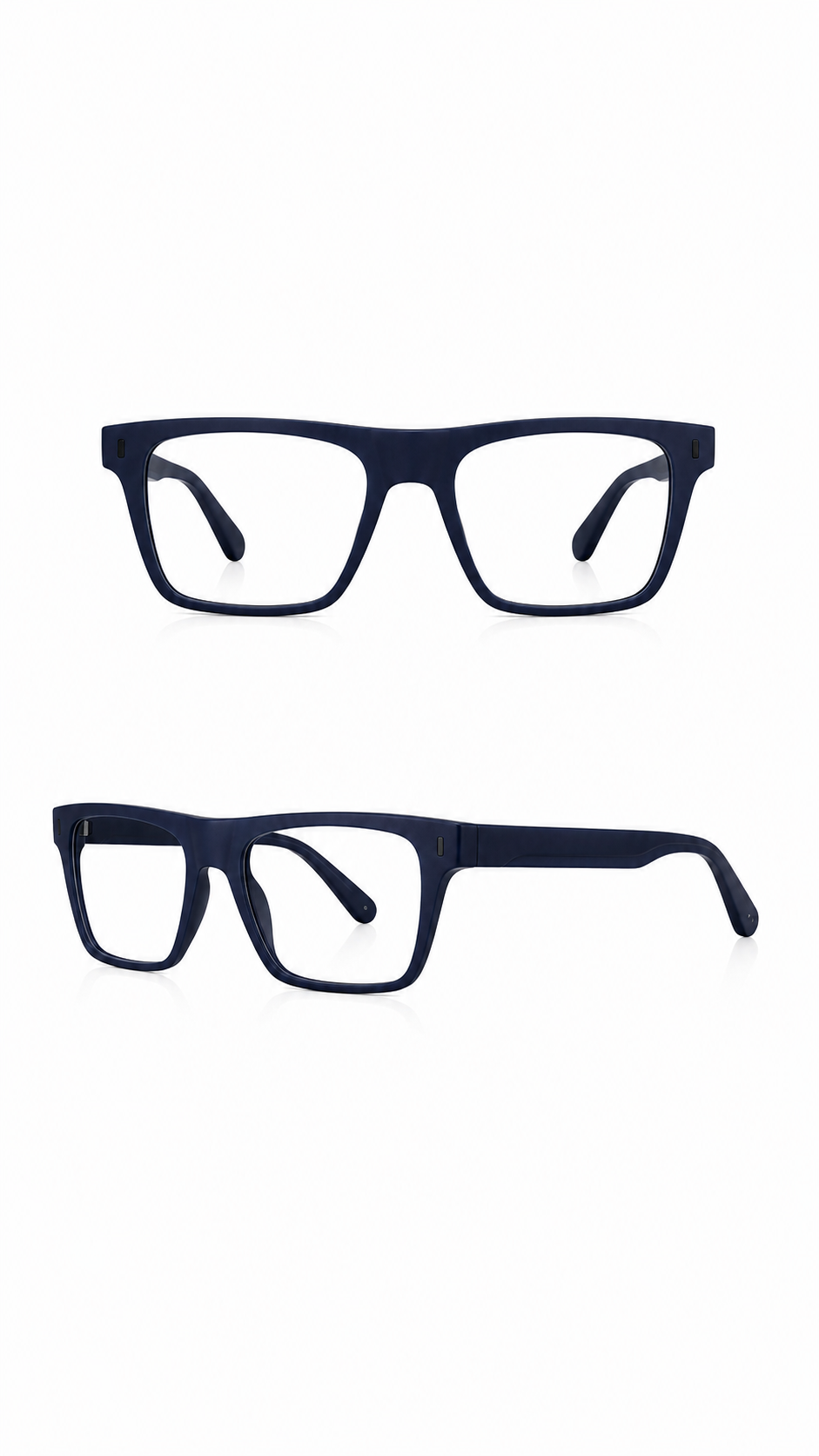 Blue Rectangle Glasses Frame