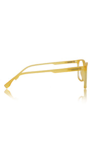 Colour Series : Vibrant colours eyewear rectangle frames with anti glare and blue filter eyeglasses for men and women (Banana Yellow)