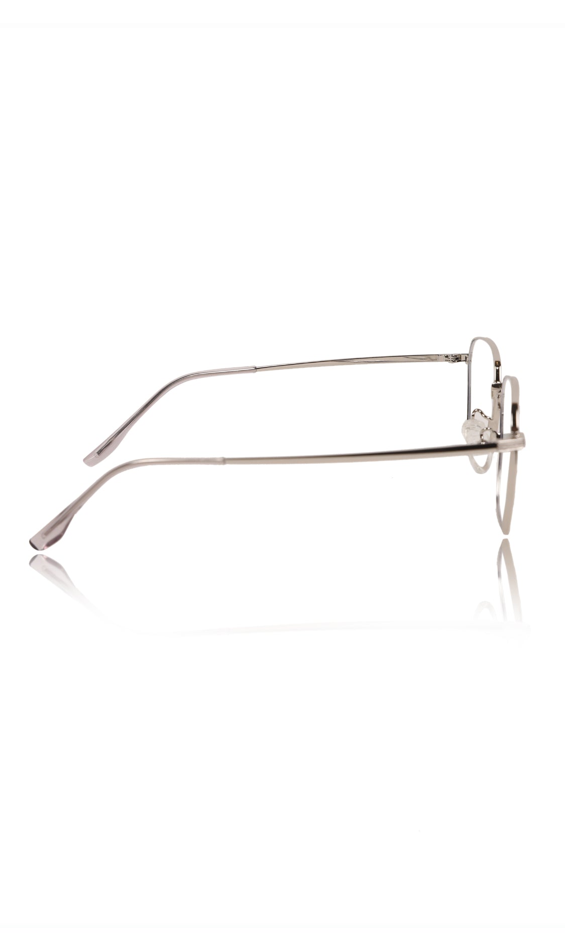 Premium Series Metal Spectacle Frame With Anti-Glare Blue Light Blocking Eyeglasses for Men and Women | Computer and Mobile Phone Protection Eyewear Frames (Silver)
