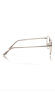 Premium Series Metal Spectacle Frame With Anti-Glare Blue Light Blocking Eyeglasses for Men and Women | Computer and Mobile Phone Protection Eyewear Frames (Black and Silver)