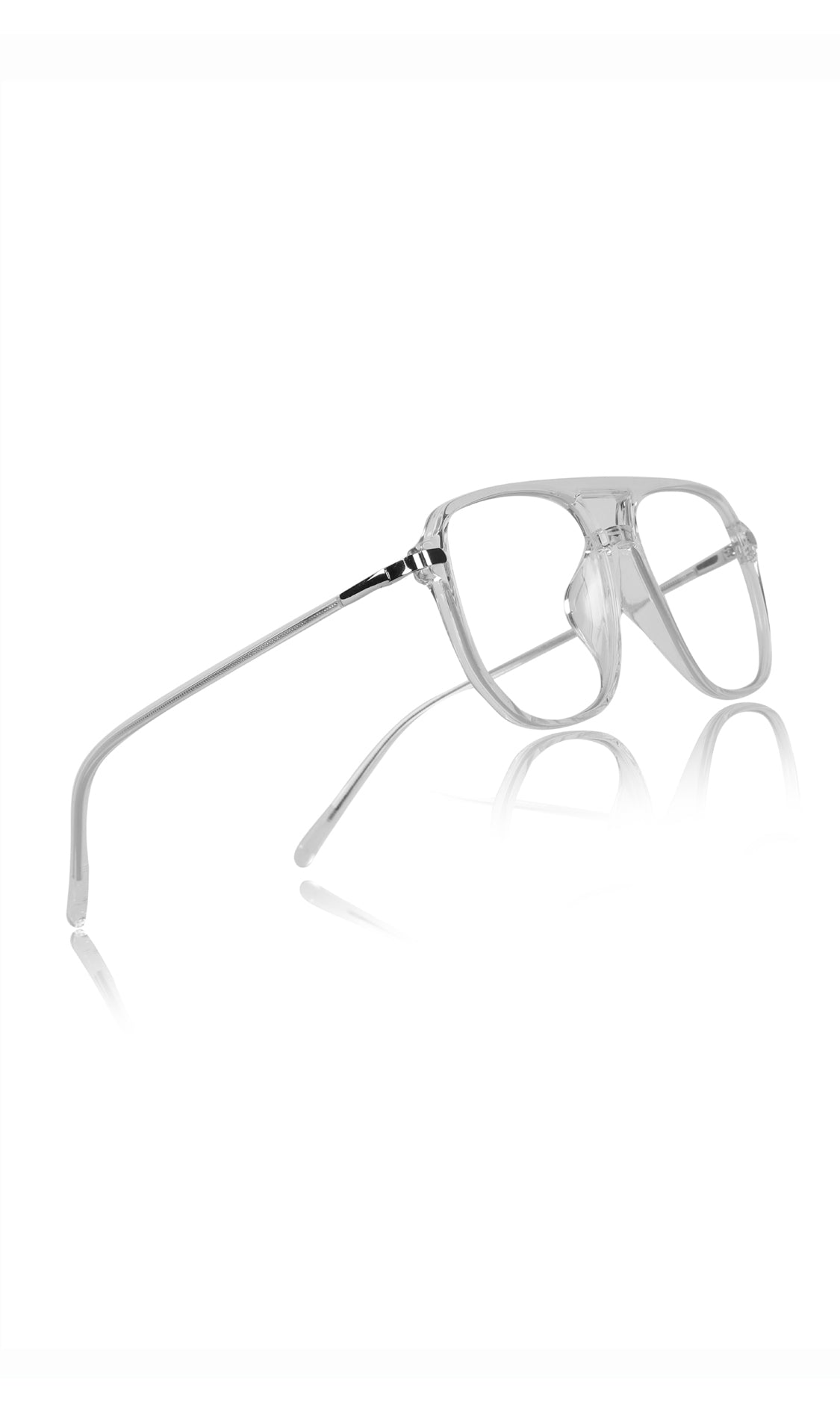 Premium Oversized Eyeglass Frames: Stylish Anti-Glare and Blue Light Blocking Glasses for Enhanced Computer and Mobile Phone Protection, Unisex Design (Transparent)