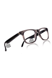 Jodykoes Square Smart Glasses with Speaker and Voice Assistant (Brown)