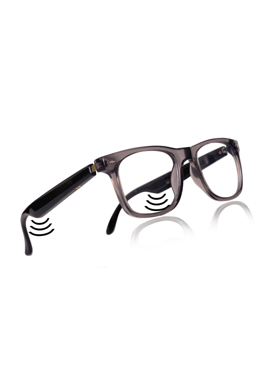 Jodykoes Square Smart Glasses with Speaker and Voice Assistant (Brown)