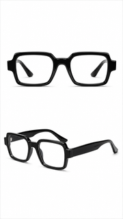 Black Rectangle Stylish Glasses Frame