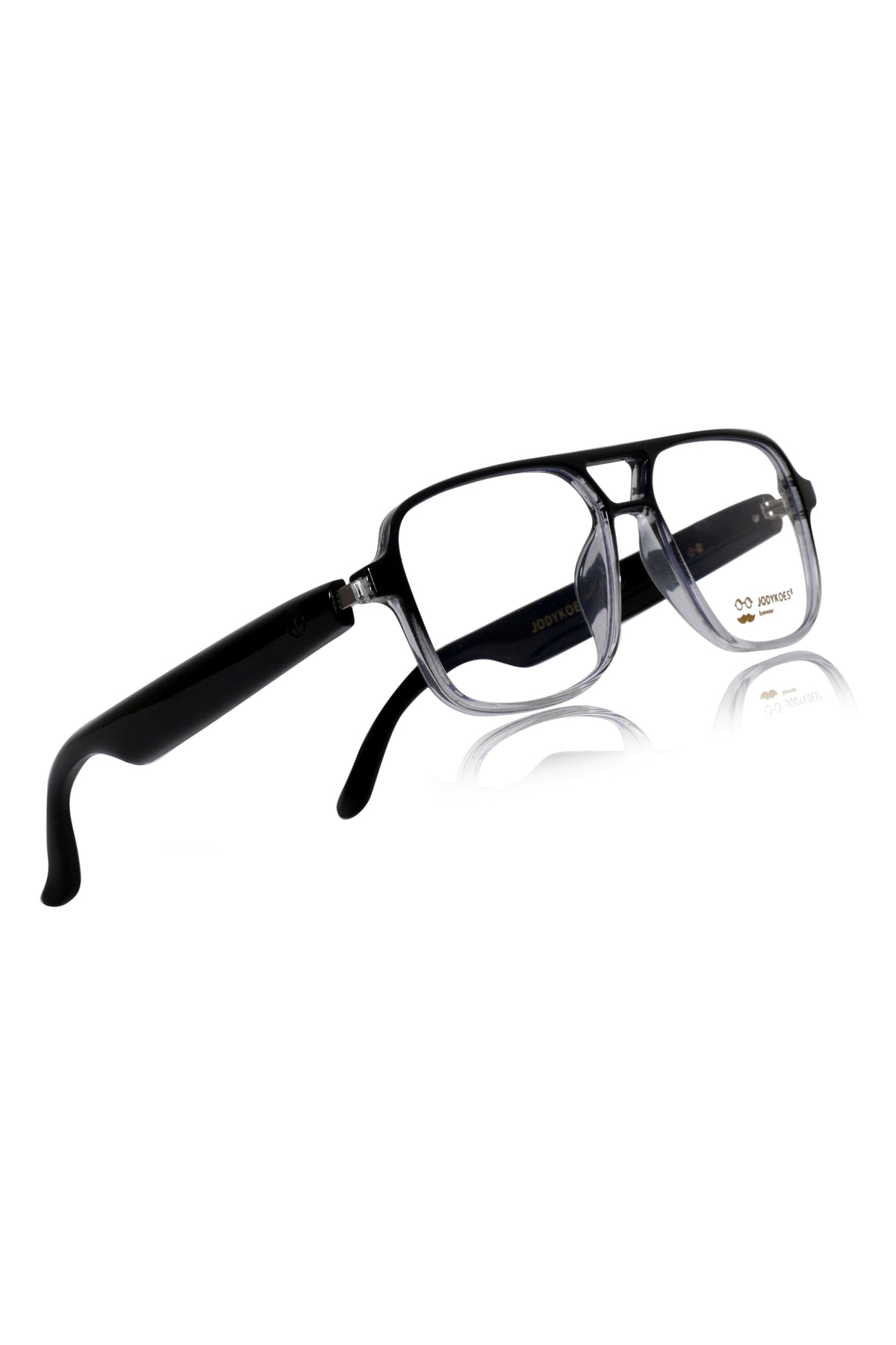 Jodykoes Square Smart Glasses with Speaker and Voice Assistant (Blue)