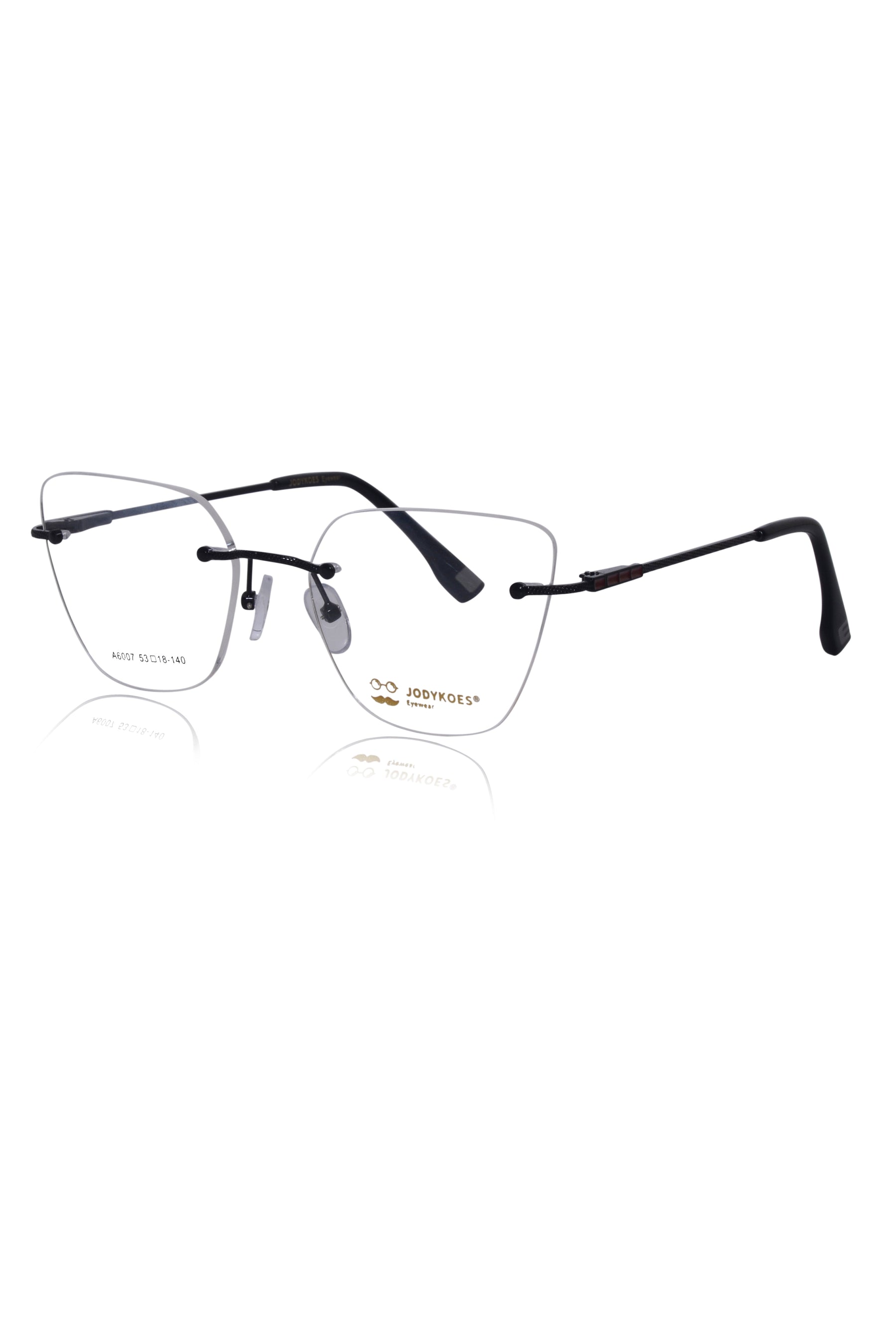 Cat Eye Signature Rimless Frame (Black)