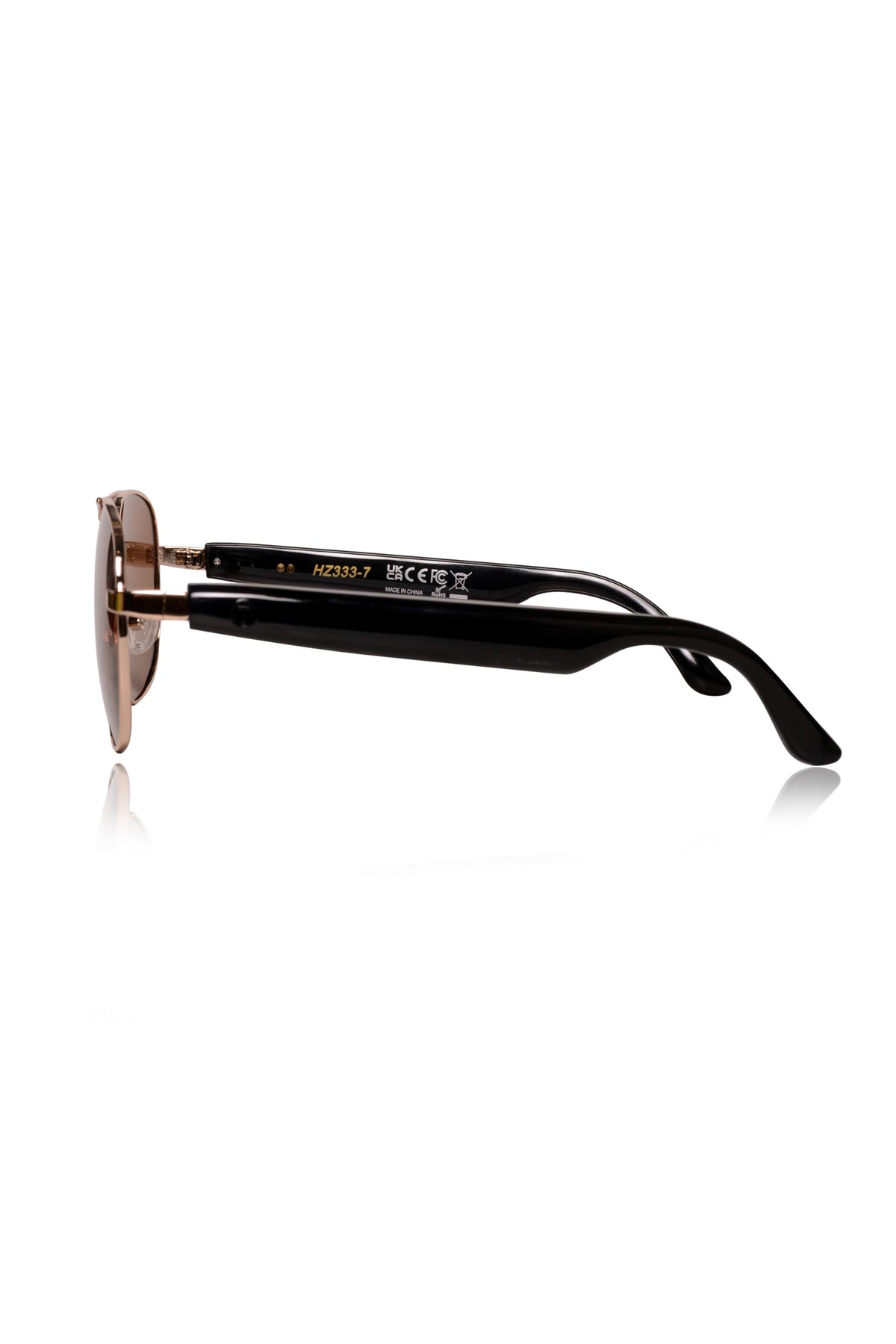 Jodykoes Square Smart Sunglasses with Speaker and Voice Assistant (Brown)