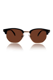 Legacy Clubmaster Sunglasses – UV400 Polarized (Brown)