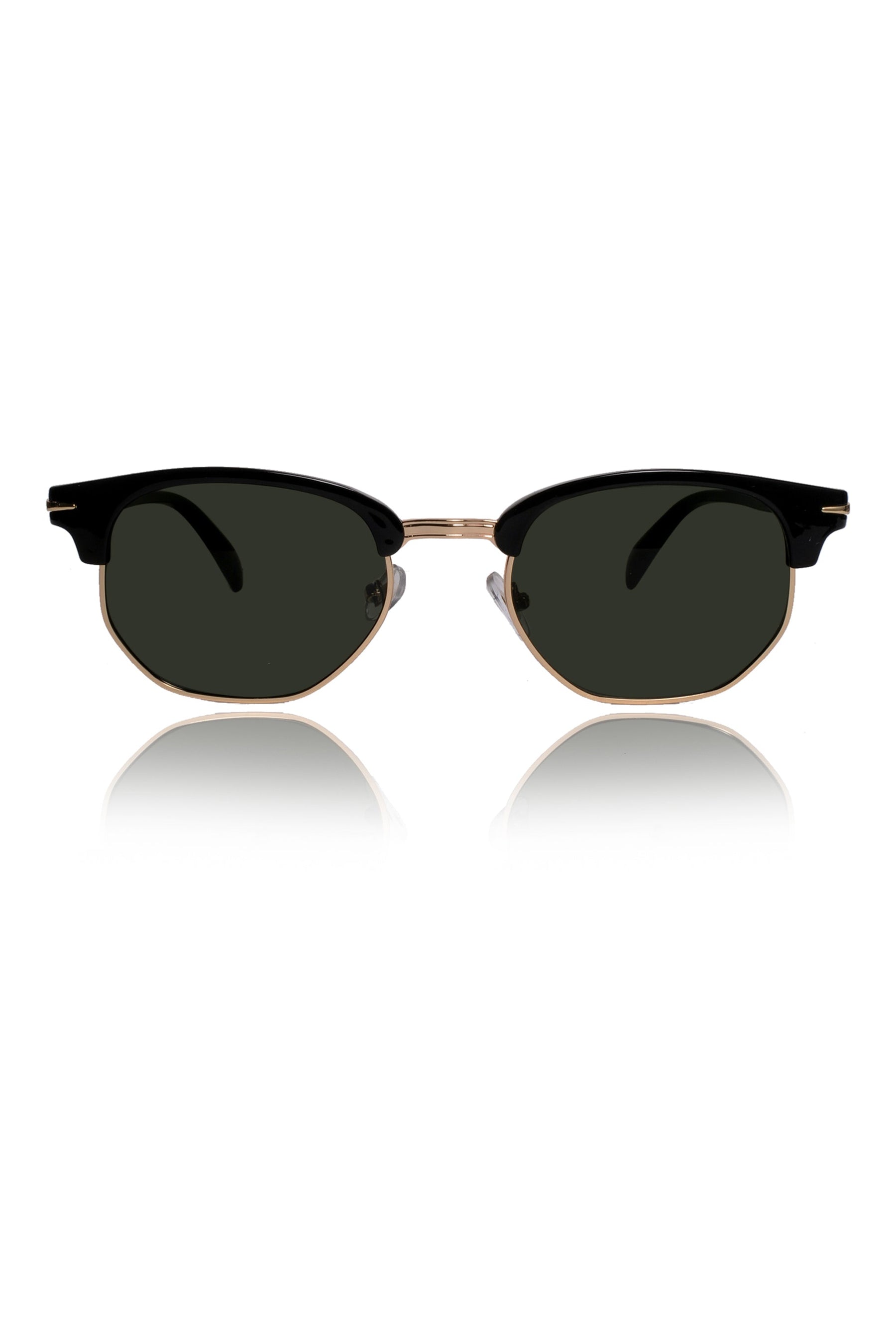 Legacy Clubmaster Sunglasses – UV400 Polarized (Green)