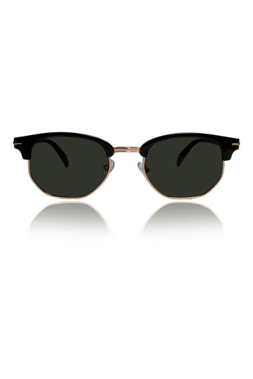 Legacy Clubmaster Sunglasses – UV400 Polarized (Green)