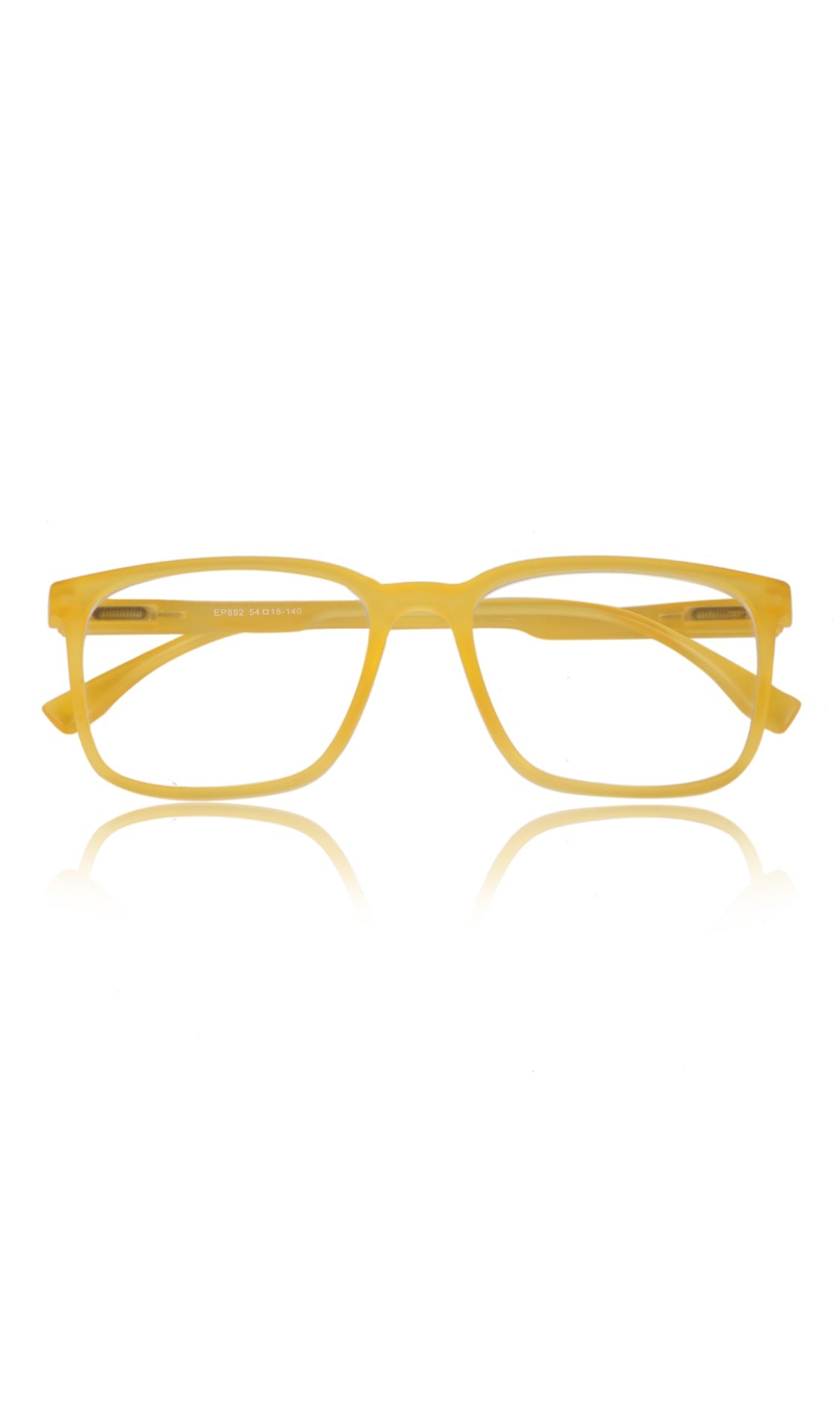 Colour Series : Vibrant colours eyewear rectangle frames with anti glare and blue filter eyeglasses for men and women (Banana Yellow)