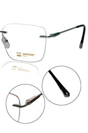 Square Signature Rimless Frame