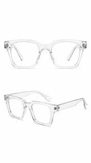 Crystal Clear Transparent Rectangle Glasses Frame
