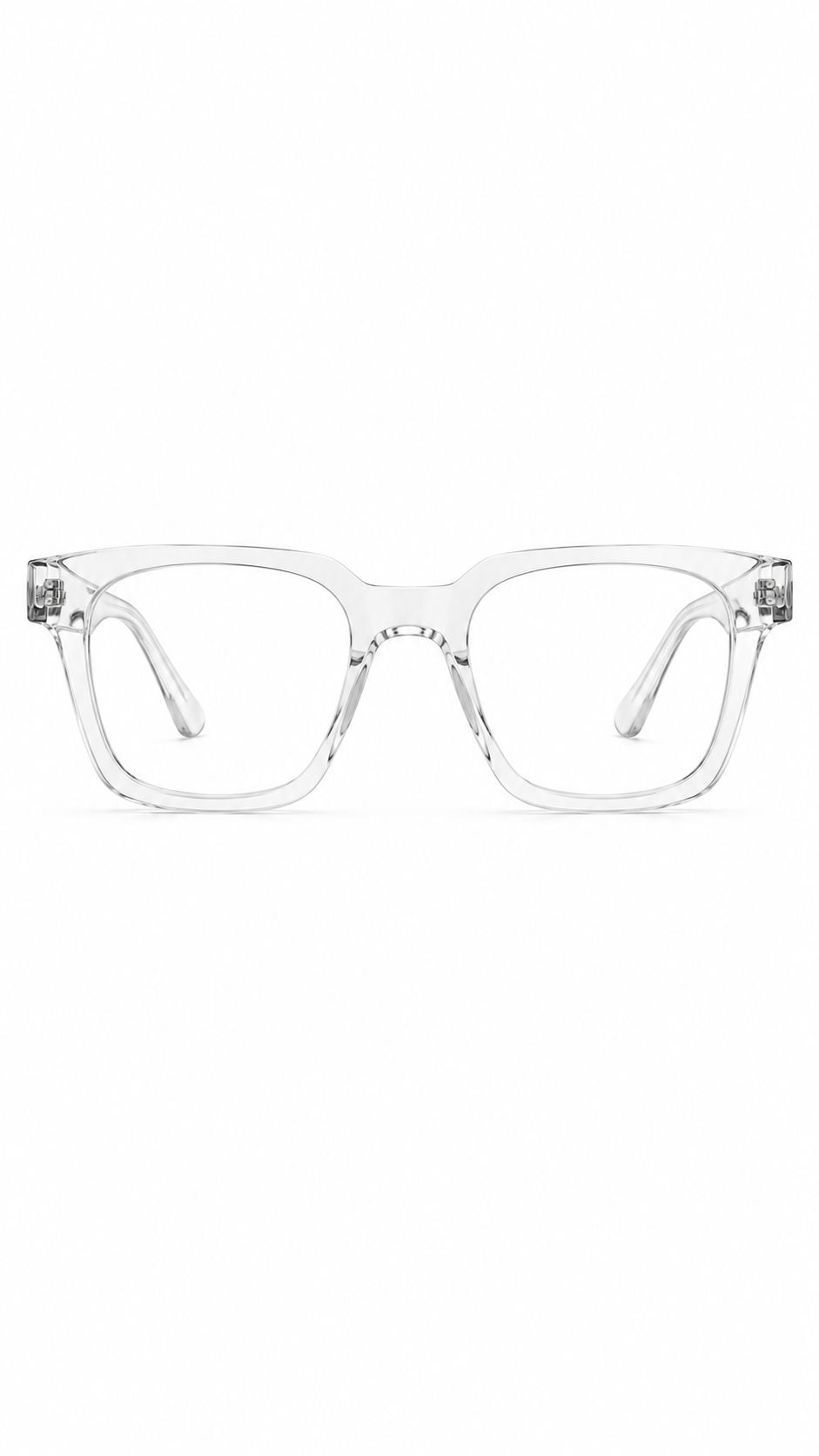 Crystal Clear Transparent Rectangle Glasses Frame