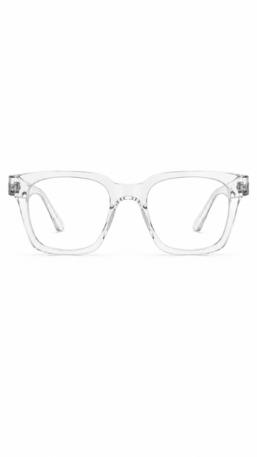 Crystal Clear Transparent Rectangle Glasses Frame