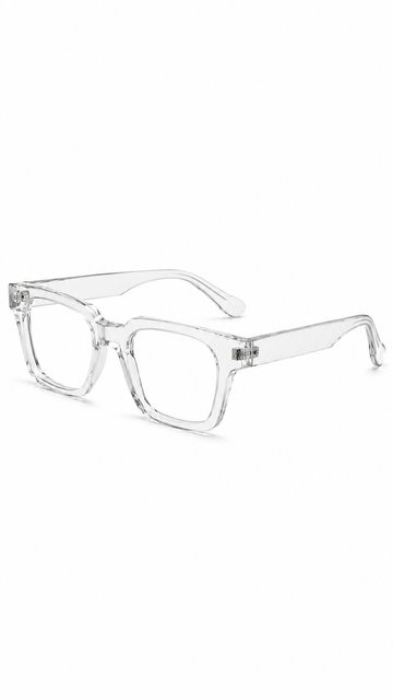 Crystal Clear Transparent Rectangle Glasses Frame